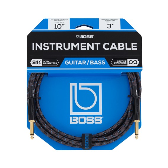Boss BIC-10 Straight to Straight Instrument Cable – 10 foot/3 Meter