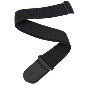 D’ADDARIO STRAP POLYP LEATHER ENDS BLACK PWS100