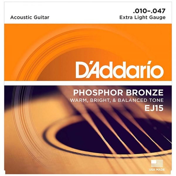 D’ADDARIO EJ15 PHOSPHOR BRONZE WOUND ACOUSTIC STRING